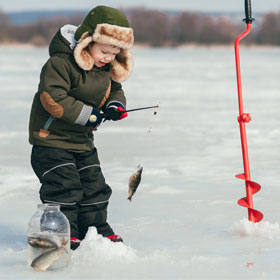 kid ice fishing